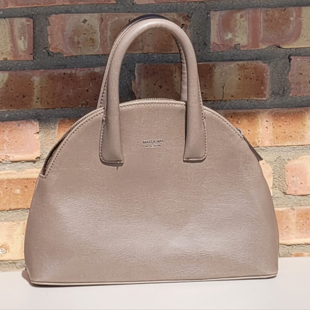 Matt & Nat Taupe Satchel Crossbody Small Nemisis